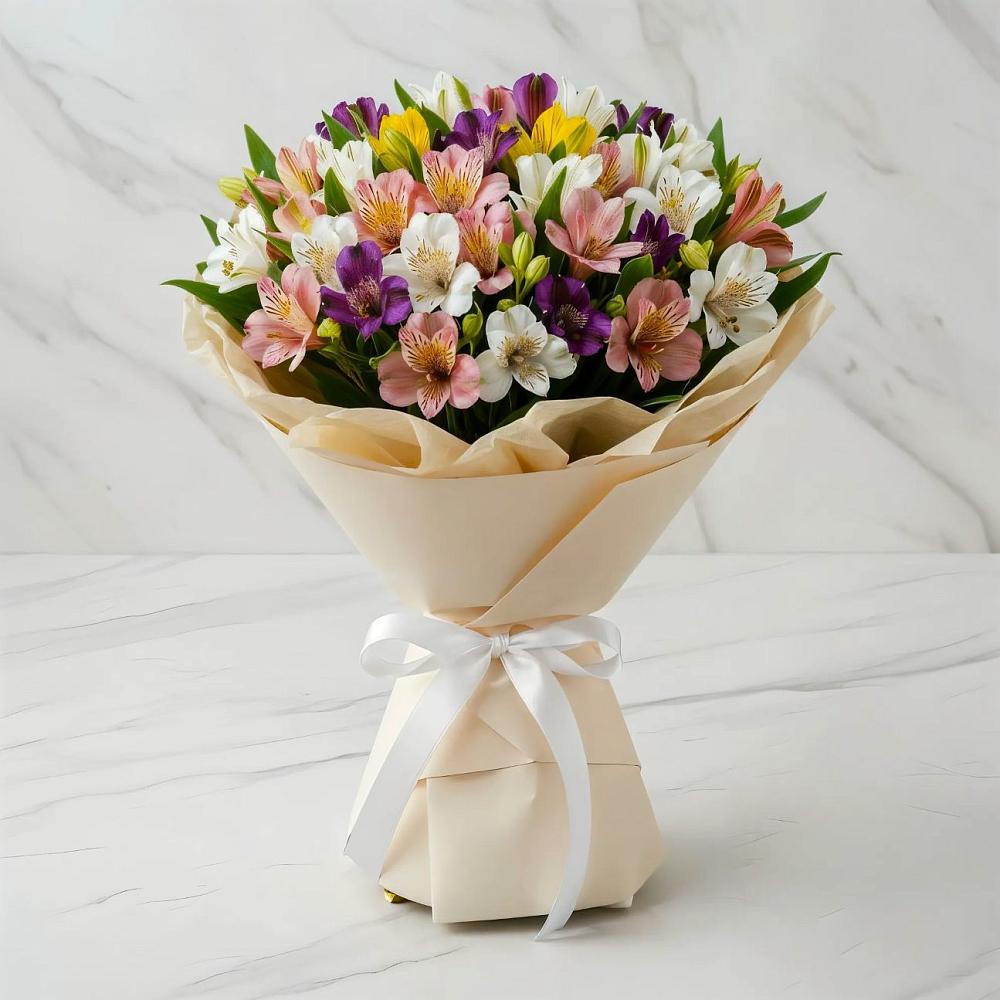 Букет цветов из: Альстромерии в Красном Октябре