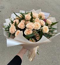 Букет Кремовые розы Латте в Красном Октябре