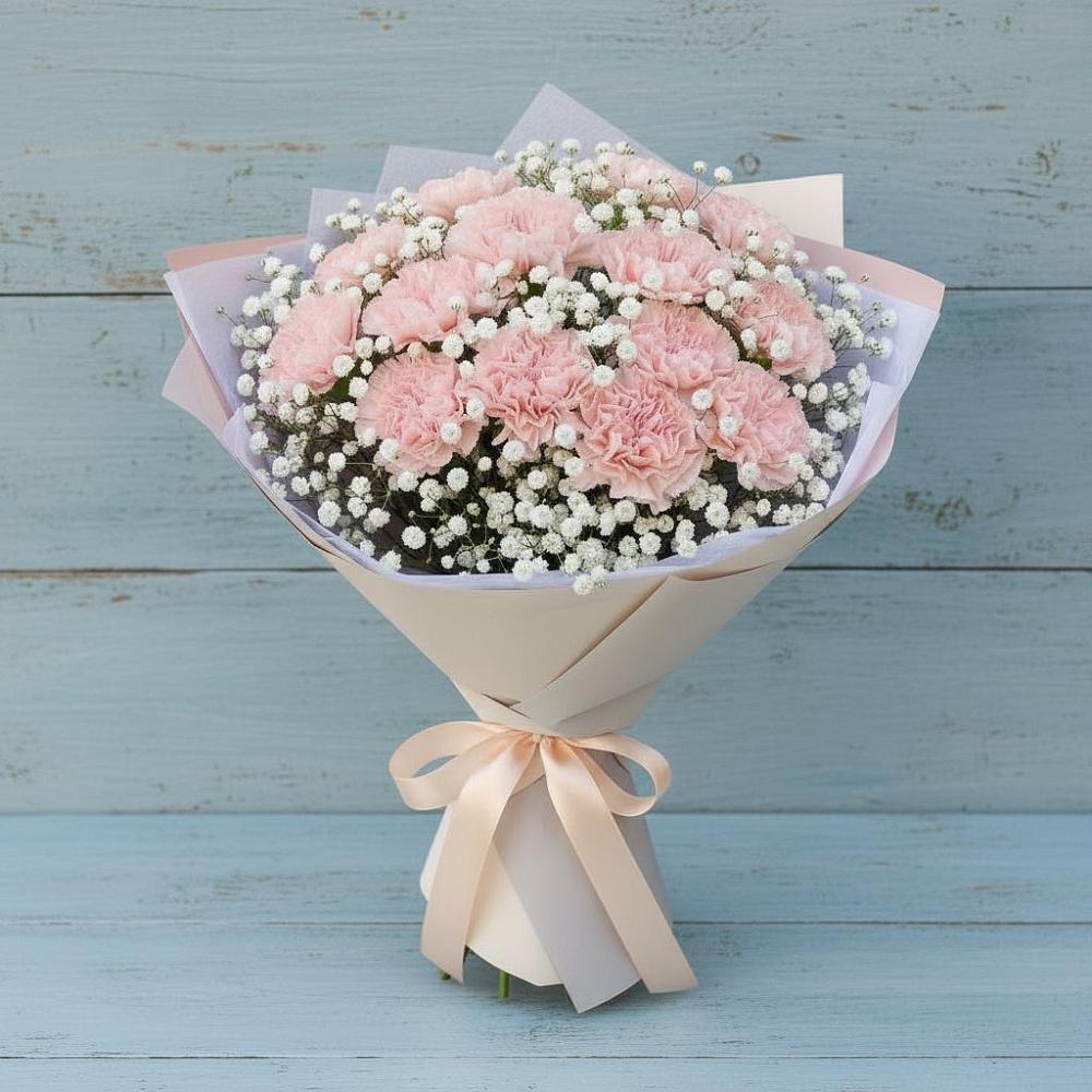 Букет цветов из: Гвоздики в Красном Октябре