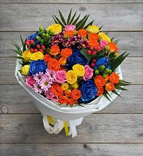 Букет цветов из:  Розы и Хризантемы в Красном Октябре
