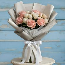 Букет цветов из:  Розы #REPLACE_PRED# Красном Октябре