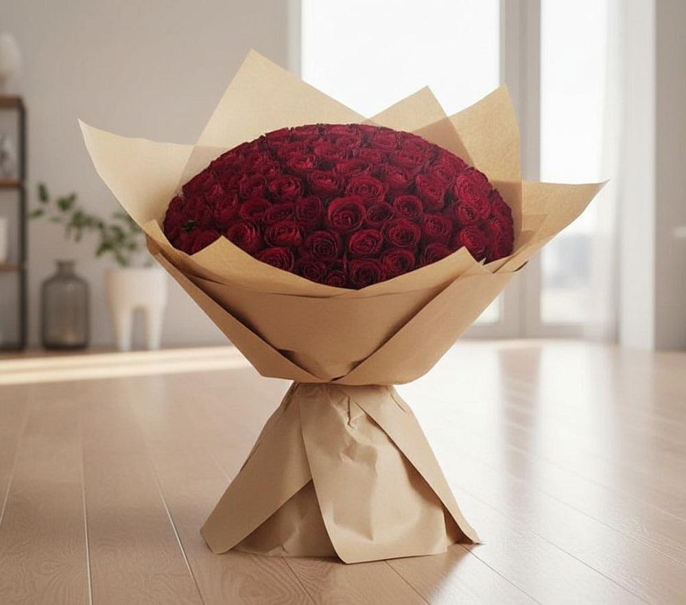 Букет 101 Красная роза в Красном Октябре