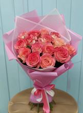Букет 15 Розовых роз Равель в Красном Октябре
