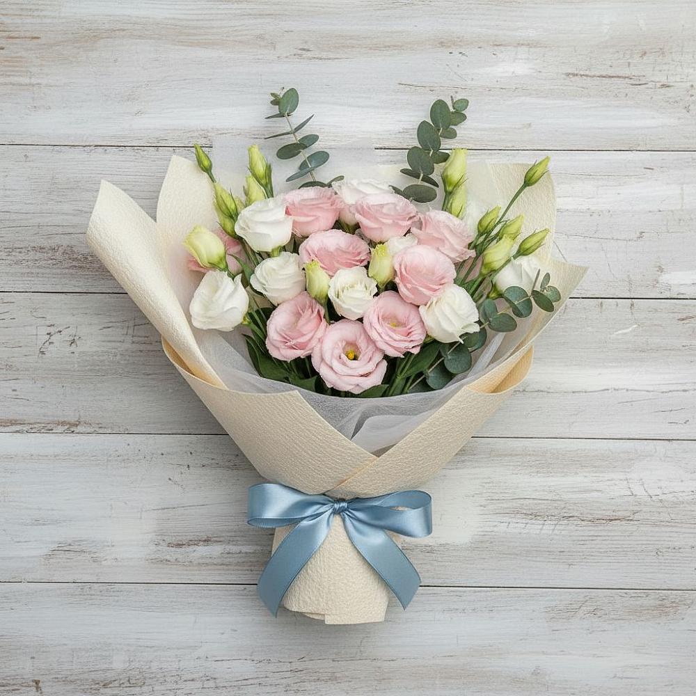 Букет цветов из: Лизиантусы в Красном Октябре